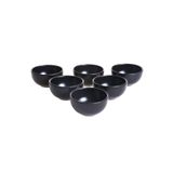 Keramika Mat Siyah 6 Adet 8 cm Çerezlik/Sosluk