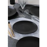 Keramika Mat Siyah Ege Pasta Tabağı 20 Cm 6 Adet