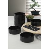 Keramika Mat Siyah Stackable 6'lı 14 cm Çorba Kasesi