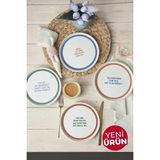 Keramika Motto Stackable Pasta Tabağı 21 cm 4 Adet 22645-22731-35-36