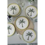 Keramika Palmiye Nordic Servis Tabağı 28 cm 6 Adet 22642 - Renkli