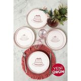 Keramika Pink Cake Nordic Pasta Tabağı 22 cm 4 Adet 22965-66 - Renkli