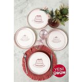 Keramika Pink Cake Nordic Pasta Tabağı 22 Cm 4 Adet 22965-66
