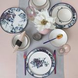 Keramika Purple Flower 24 Parça 6 Kişilik Yemek Takımı