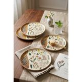 Keramika Reaktif Soft Bloom Nordic Pasta Tabağı 22 Cm 4 Adet 22876