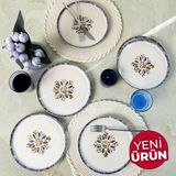 Keramika Sapphire Nordıc Pasta Tabağı 22 cm 6 Adet 22746