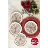 Keramika Serene Flower Nordıc Pasta Tabağı 22 Cm 4 Adet 22983