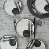 Keramika Shadowy Nordic Pasta Tabağı 22 Cm 6 Adet 21783