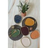 Keramika Shizen Mix Tetra 23 cm Pasta Tabağı 6 Adet Renkli Stoneware Malzeme ile Şık Sunum