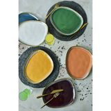 Keramika Shizen Mix Tetra 30 cm Renkli Servis Tabağı 6 Adet Stoneware Malzeme ile Şık Sunum