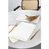Keramika Siera Mat Beyaz 31x21 CM 2 Adet Kayık Tabak