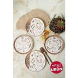 Keramika Soft Bloom Nordic Pasta Tabağı 22 Cm 4 Adet 22876-77