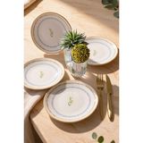 Keramika Sun Flowers Pasta Tabağı 20 cm 4 Adet 23973