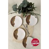 Keramika Terra Leaf Ege Pasta Tabağı 20 cm 4 Adet 22878-79 - Renkli