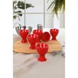 Keramika Yılbaşı Kırmızı Juliet Yumurtalık 07 Cm 6 Adet