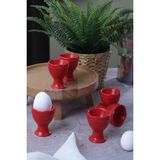Keramika Yılbaşı Mat Kırmızı Juliet Yumurtalık 07 Cm 6 Adet