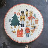 Keramika Yılbaşı New Year Kurşun Asker Servis Tabağı 26 cm 21653 - Renkli