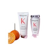 Kerastase Premiere 2'li Saç Bakım Seti, Fondant Fluidité Reparatör Krem ve Bain Décalcifiant Reparatör Şampuan Portakal Beyaz