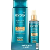 Keratin & Argan Onarıcı Saç Bakım Şampuanı 500 ml + Sıvı Saç Bakım Kremi 200 ml