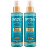 Keratin & Argan Onarıcı Sıvı Saç Bakım Kremi 200 Mililitre, Yıpranmış ve Hasar Görmüş Saçlar (2 Paketi) - Option-1