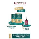 keratin argan şampuanı 300 ml 2 adet + Bioxcin forte serum 50 ml 1 adet