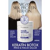 Keratin Saç Botoksu 300ml – Derinlemesine Bakım Maskesi Paraben İçermez İpek Proteini ve Argan ile Onarıcı