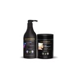 Keratinli Gri Toz Açıcı Ve Oksidan Kremli Set (YAKMADAN EVDE KOLAY SAÇ RENGİ AÇMA) 1000ml Kuaför Boy