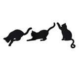 Kercan 3 adet siyah kedi cadılar bayramı dekor ahşap kedi siluet cadılar bayramı kapı dekor siyah kedi kesme ahşap kapı dekor korkutucu aile ev partisi kapı süslemeleri