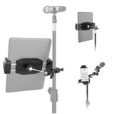 Kereal 360 ° Top Başlıklı ve 3/8 ila 1/4 Adaptörlü Mikrofon Standı Tablet Telefon Tutacağı, Tripodlar için Mikrofon Standı Müzik Standı Tablet Telefon Tutacağı, Tüm 4,7 ila 12,9 iPhone, Ipad, Andriod