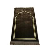 Keremzade Dört Mevsim - Acı Kahve Makine Dokuma Kadife Seccade Namazlık 70x110 cm