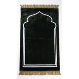 Keremzade Dört Mevsim - Haki Yeşil Makine Dokuma Kadife Seccade Namazlık 70x110 cm