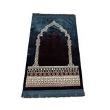 Keremzade Lale Bahçesi Serisi - Gece Mavisi Makine Dokuma Kadife Seccade Namazlık 70x110 cm