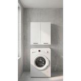 KermetHome Modern Banyo Dolabı 60 cm – Beyaz & Ahşap, Kapaklı, Raflı Depolama