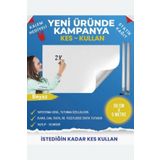 Kes Kullan Akilli Kagit - 5 Metre Beyaz, Statik Tutunma Ve Kagit Tutucu Ozellikli, Yazi Tahtasi