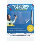 Kes Kullan Akilli Kagit - 5 Metre Seffaf, Statik Tutunma Ve Kagit Tutucu Ozellikli, Yazi Tahtasi