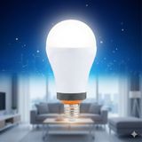KES076 Şarjlı Acil Durum LED Ampulü 12W E27 Beyaz Işık (Kesintide Yanar)
