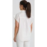 Kese Butik Kadın Beyaz Renk Standart Beden Sıfır Kol Gömlek - 001-Beyaz