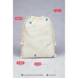 Kese Sepeti Yıkanabilir Çok Amaçlı Bez Kese Organizer - Pamuk Kumaş | - L - 30x40 cm