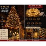 Kesene 10 Metre 100 LEDLİ Gün Işığı Peri Led Işık 8 Fonksiyon Dekoratif Yılbaşı Ağacı Parti Ev Oda Süsleme