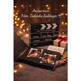 Kesene Klaket Fotoğraf Albümü Anı Defteri Scrapbook Film Tasarımlı Hediye Albüm Sevgiliye Özel Gün Hediyesi