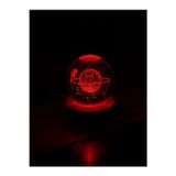 Kesene Ledli USB'li Ahşap Standlı Satürn Kız Temalı Kristal Küre Renkli RGB Led 3D Oda Masa ve Gece Lambası