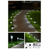 Kesene Metal Gövdeli Saplamalı Bahçe Lambası 8 ADET Beyaz Led Işıklı Solar Güneş Enerjili 30 cm Beyaz Led