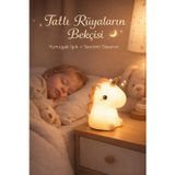 Kesene RGB Led Sevimli Unicorn Çocuk Odası Gece Masa Lambası Renk Değiştiren Yumuşak Silikon Usbli Şarjlı