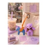 Kesene Sevgiliye Hediye Çanta Aksesuar Peluş Sevimli Ayıcık & Kanatlı At & Kedili Kanca Charm Aksesuar Süsü
