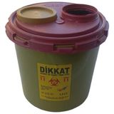 Kesici ve Delici Enfekte Tıbbi Atık Çöp Kutusu - Tıbbi Atık Çöp Kovası 1.3 Litre 5 Adet