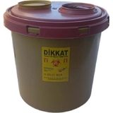 Kesici ve Delici Enfekte Tıbbi Atık Çöp Kutusu - Tıbbi Atık Çöp Kovası 5 Litre 10 Adet