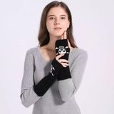 Kesik Parmak Siyah Skull Ikili Kolluk - Bej