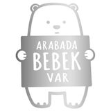 Kesim Anahtarı Arabada Bebek Var Araba Sticker Oto Sticker - 11x16 cm - Gümüş