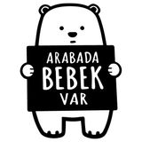 Kesim Anahtarı Arabada Bebek Var Araba Sticker Oto Sticker - 11x16 cm - Siyah