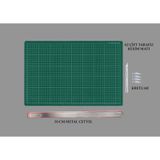 Kesim Matı Altlığı A2 45X60 Cm Gretuar ve 50 Cm Çelik Cetvel Set
